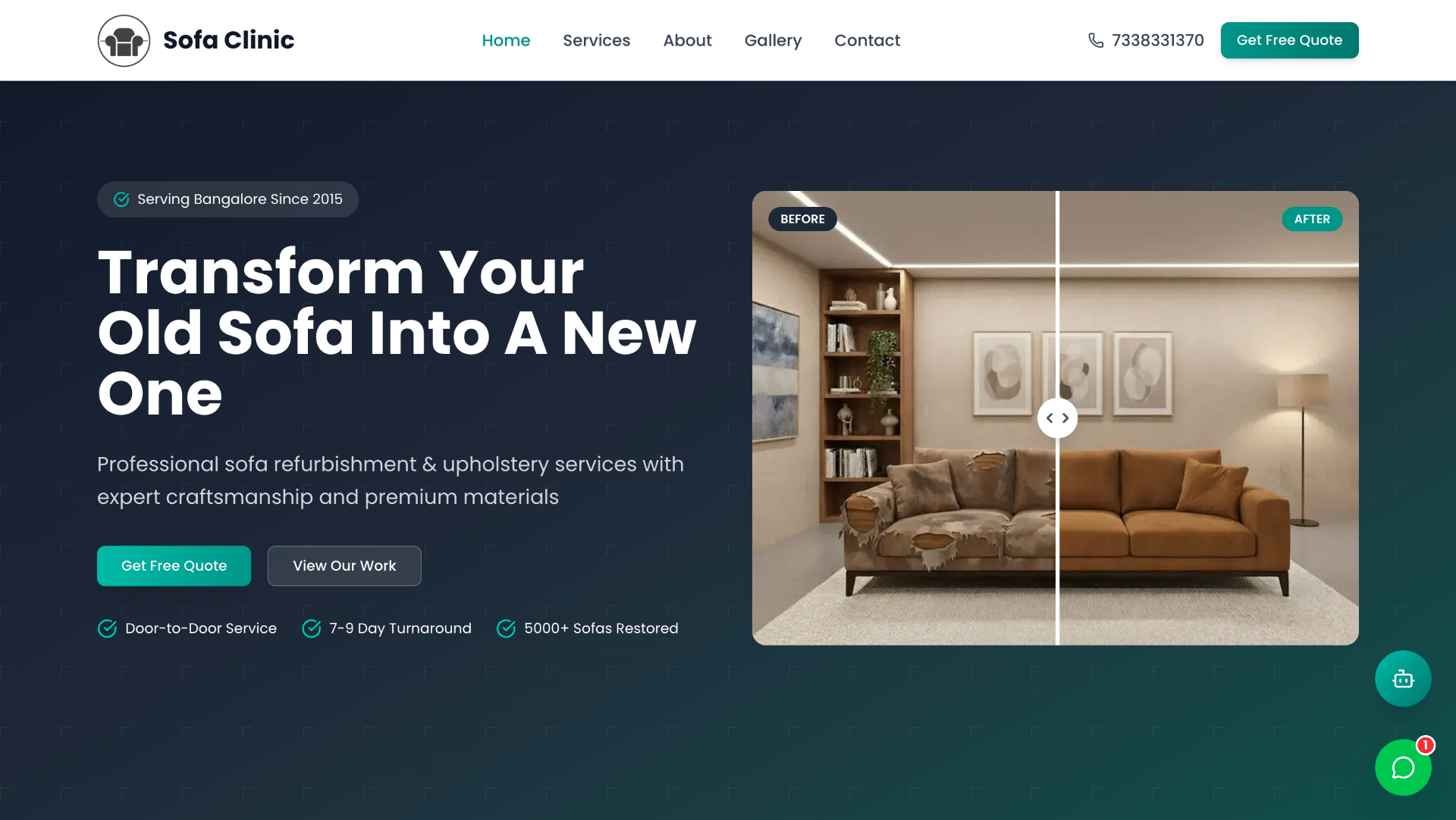 Sofa Clinic — Refurbishment Brand — case study screenshot